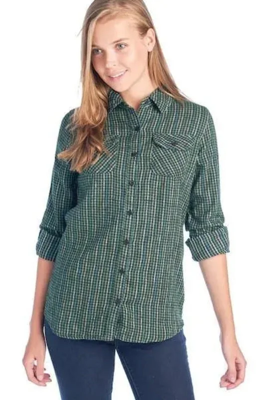 Quinn Casual Plaid Flannel Long-Sleeved Shirt