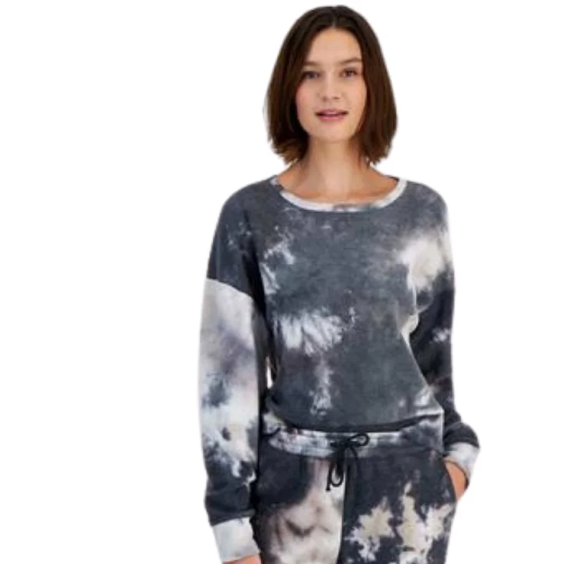 HIPPIE ROSE - Tie-Dyed Drop-Shoulder Long-Sleeve Top