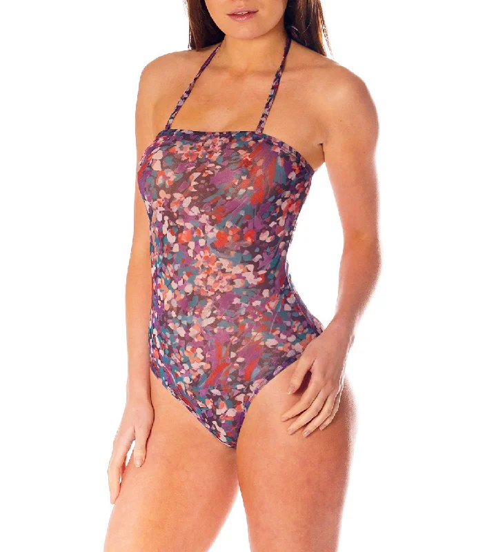 Elba Tan Through Tube Swimsuit