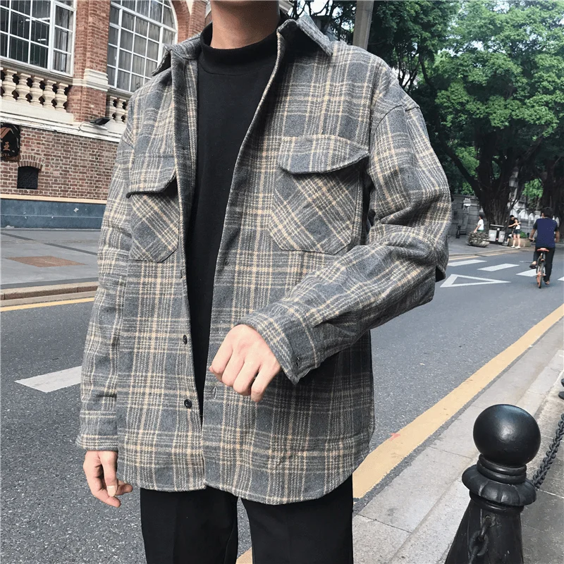 Korean Style Loose Long-Sleeved Shirts for Men and Women