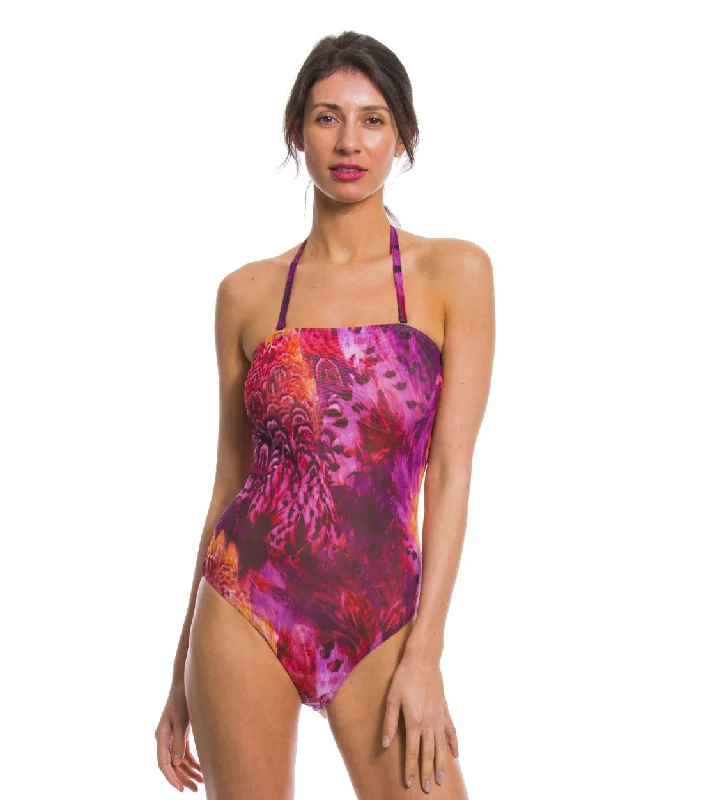 Purple Amalfi Tan Through Tube Swimsuit