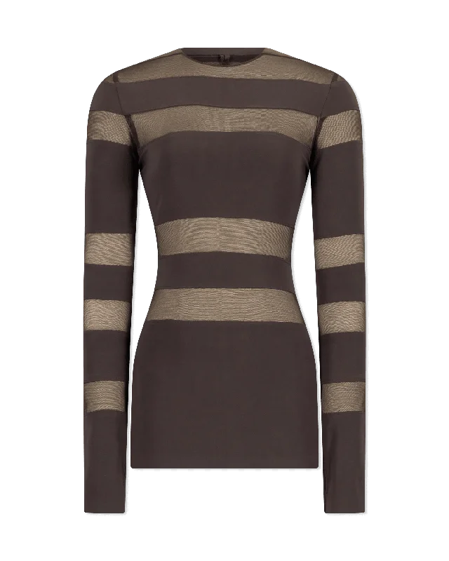 Spliced Long-Sleeve Top