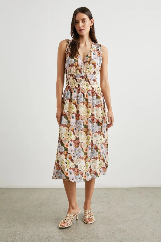 IZZY DRESS - PAINTED FLORAL