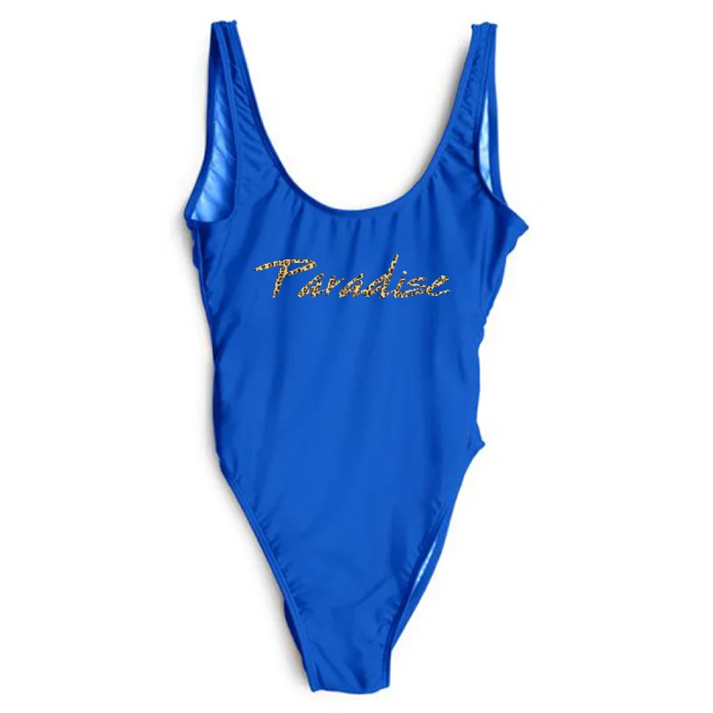 PARADISE W/ CHEETAH TEXT TEXT [SWIMSUIT]