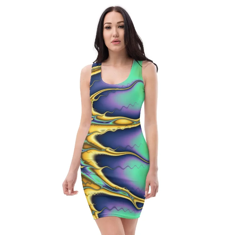 "Blazing Sun" Collection - Bright Colors Mini Dress