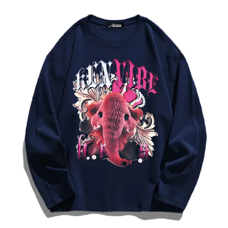 Pink Elephant Cotton Long Sleeve Shirt