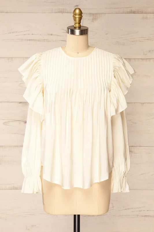 Arlequine | Ivory Blouse w/ Ruffles