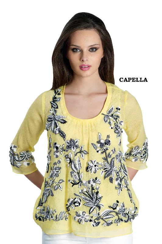 Leaves of Grass, New York Capella silk chiffon blouse