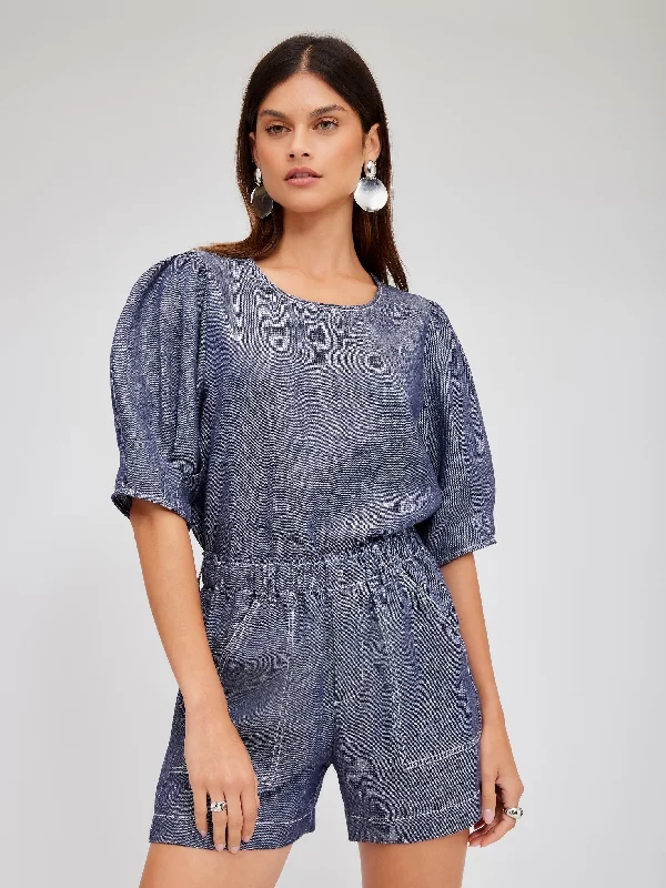 Fifteen Twenty Poof Blouse - INDIGO