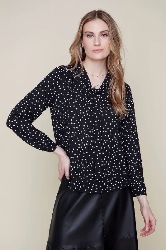 Heart Print Blouse