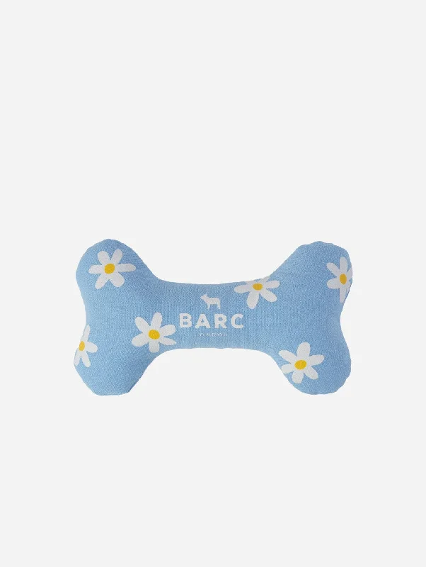 Squeaky Canvas Dog Bone Toy | Daisy Print