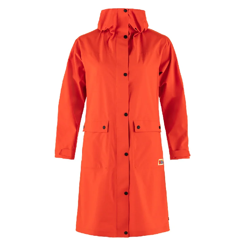 Fjallraven Womens Vardag Rain Parka Flame Orange