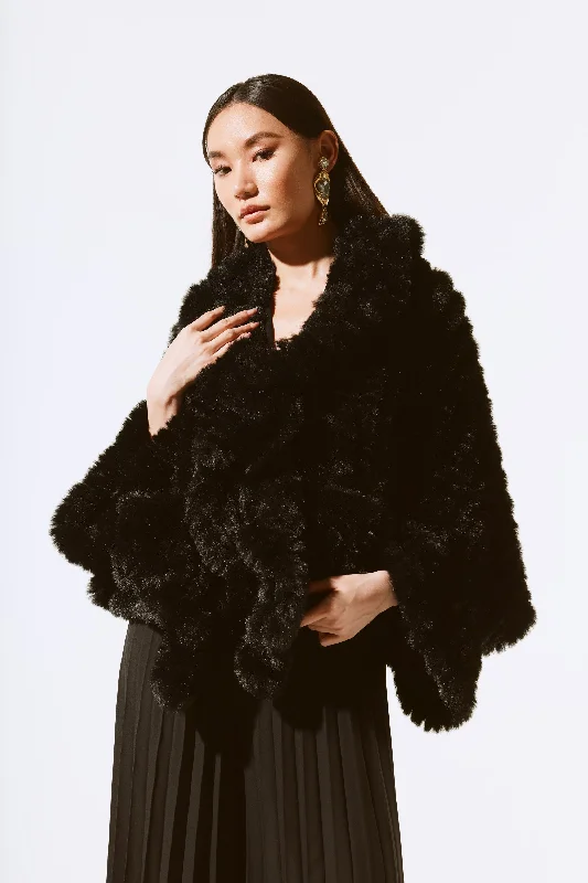 Joseph Ribkoff Faux Fur Cover-up