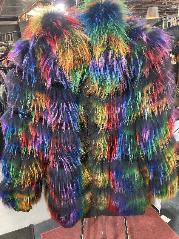 Multi color Fur Jacket