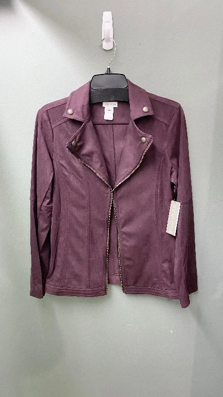 * Multiples Suede-Type Faux Leather Jacket