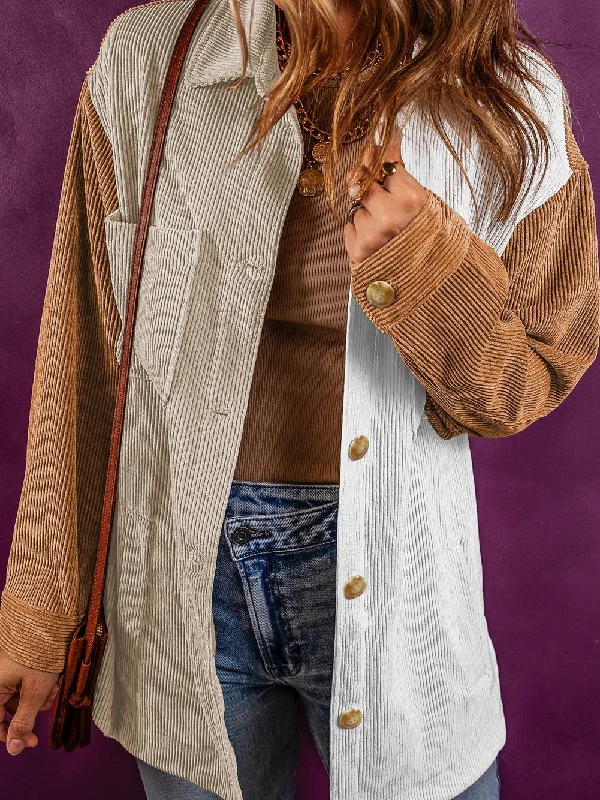 Colorful Corduroy Block Jacket