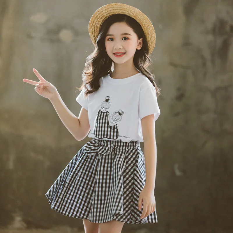 Children's Korean Fashion Big Boy Western Style Short-sleeved Two-piece Summer Suit Trendy