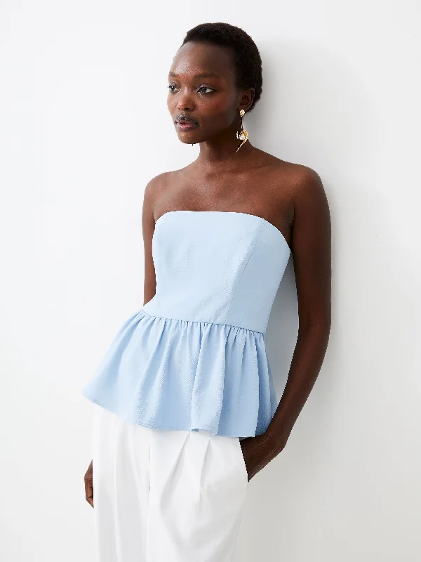 Harry Suiting Strapless Peplum Top