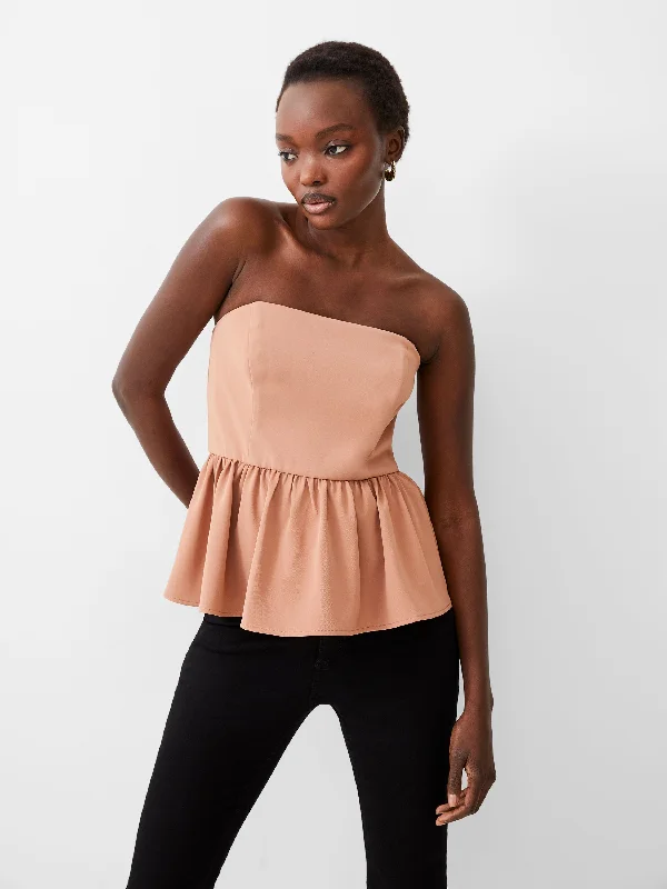 Harry Suiting Strapless Peplum Top