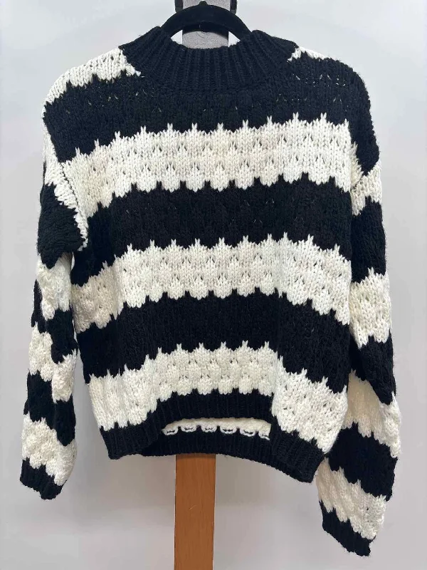 All in Favor Women's Size S Black Crochet Sweater