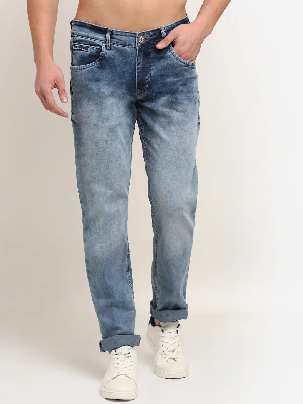 Men's Ultra Narrow fit Heavy Fade Carbon Blue  Jeans