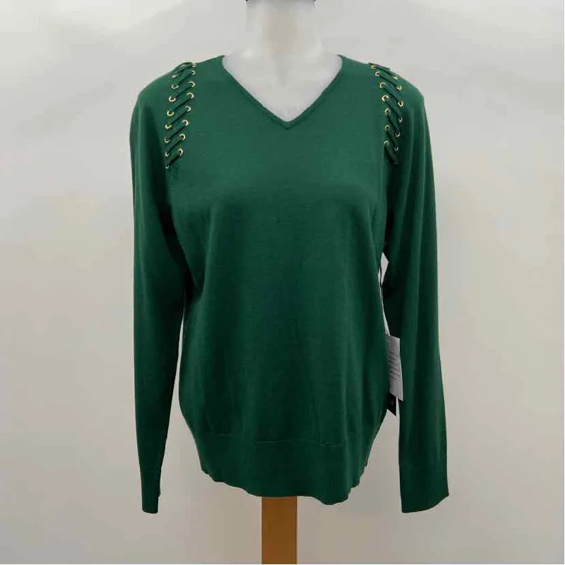 Carlisle Women's Size L Green Solid Sweater