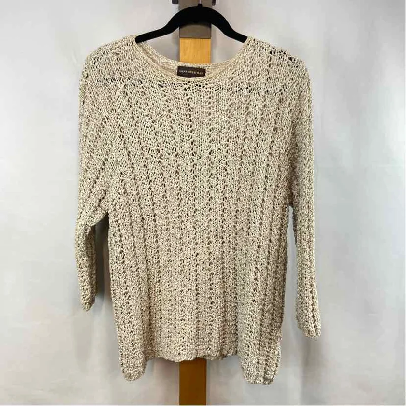 Dana Buchman Women's Size XL Tan Solid Sweater