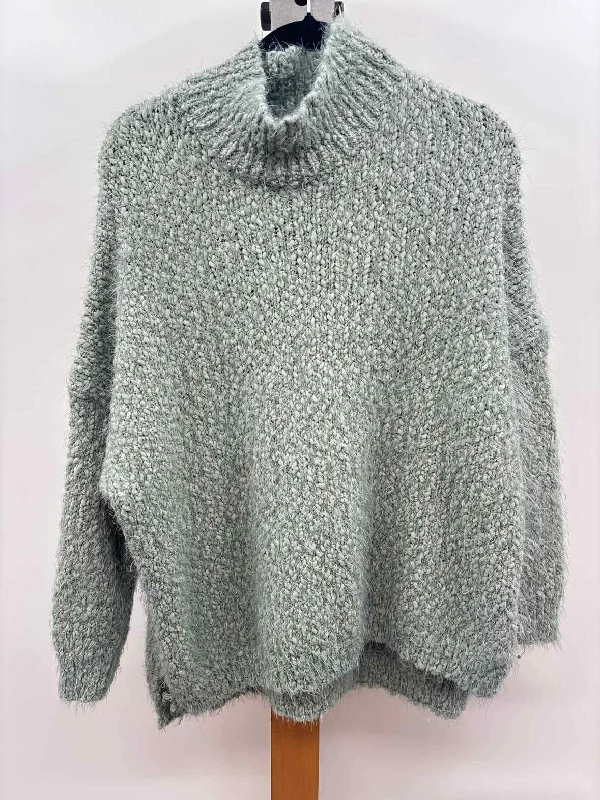 Fashion Nova Women's Size M Green Textured Sweater