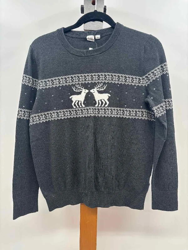 Gap Women's Size M Charcoal Reindeer Sweater