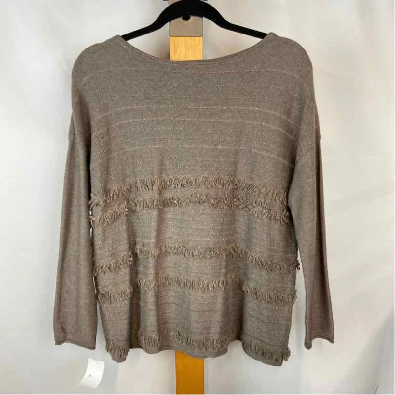 JJill Women's Size XS Brown Fringe Sweater