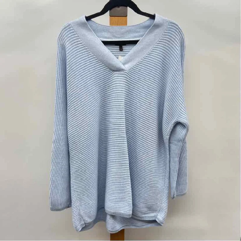 Talbots Women's Size 2X Baby Blue Textured Sweater