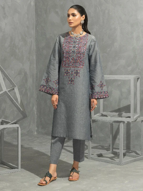 2 Piece Yarn Dyed Suit-Embroidered (Pret)