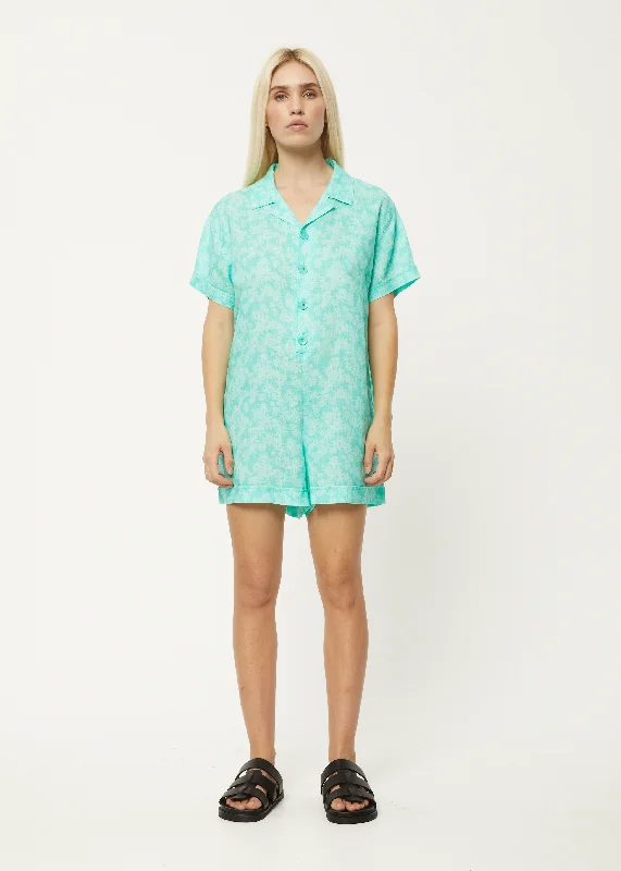 AFENDS Womens Benny Kokomo - Playsuit - Jade Daisy