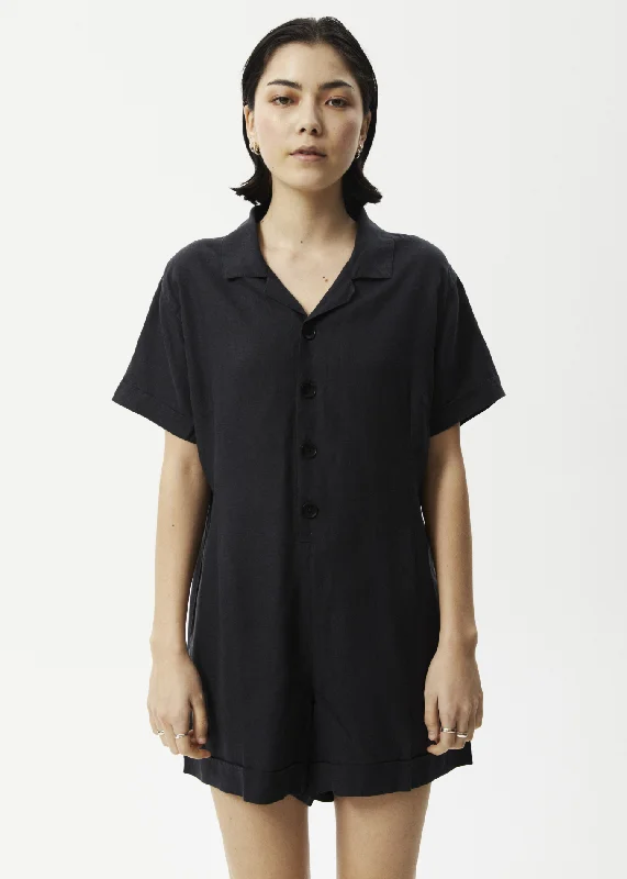 AFENDS Womens Kokomo - Playsuit - Black