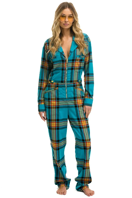 UNISEX PLAID FLIGHT SUIT - JACKSON PLAID