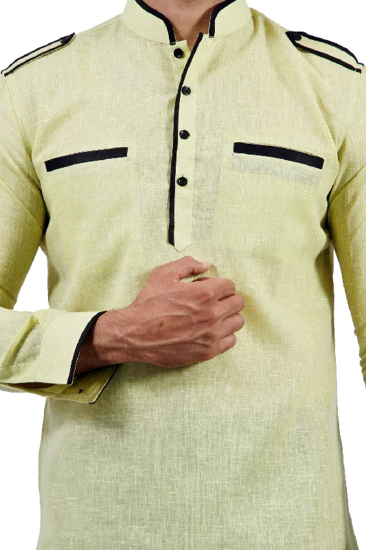 Saris and Things Limegreen Pathani Suit for Men