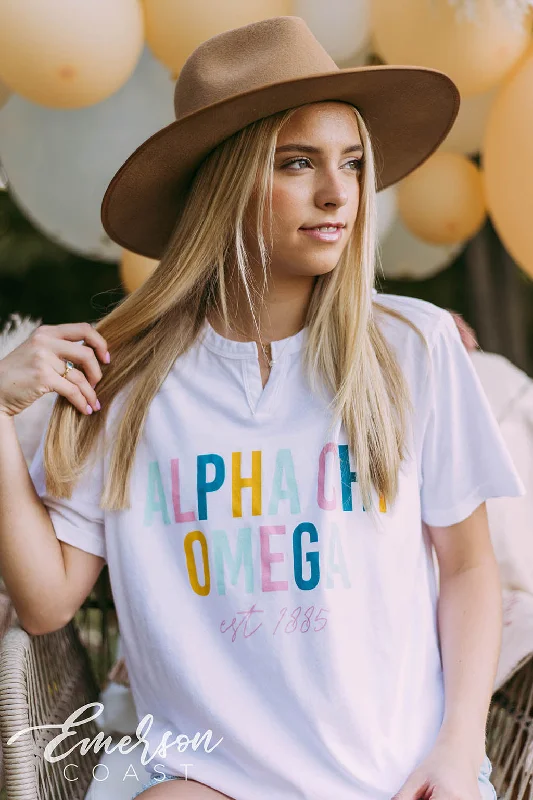 Alpha Chi Omega Colorful Recruitment Tee