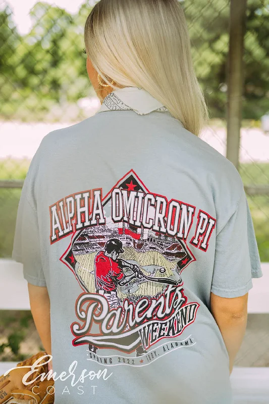 Alpha Omicron Pi Parents Weekend Baseball Tee