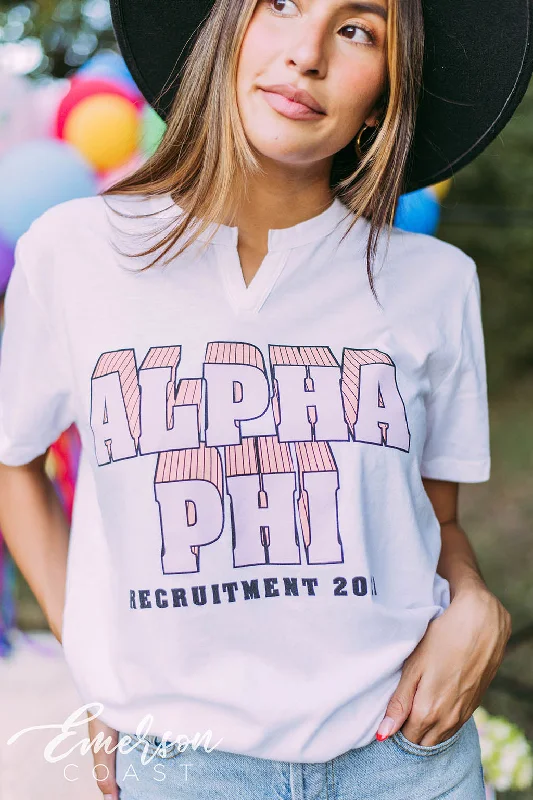 Alpha Phi Recruitment Notch Tee