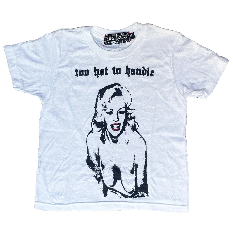 TOO HOT TO HANDLE (Women's Baby Tee - White)