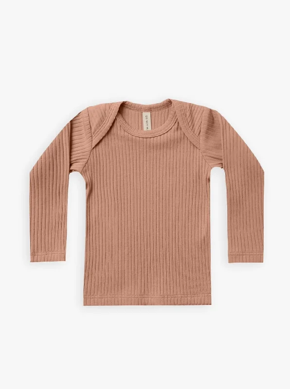 The Piper Ribbed Longsleeve - Terracotta