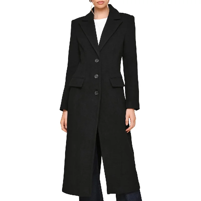 Avec Les Filles Womens Cut Away Collar Long Coat