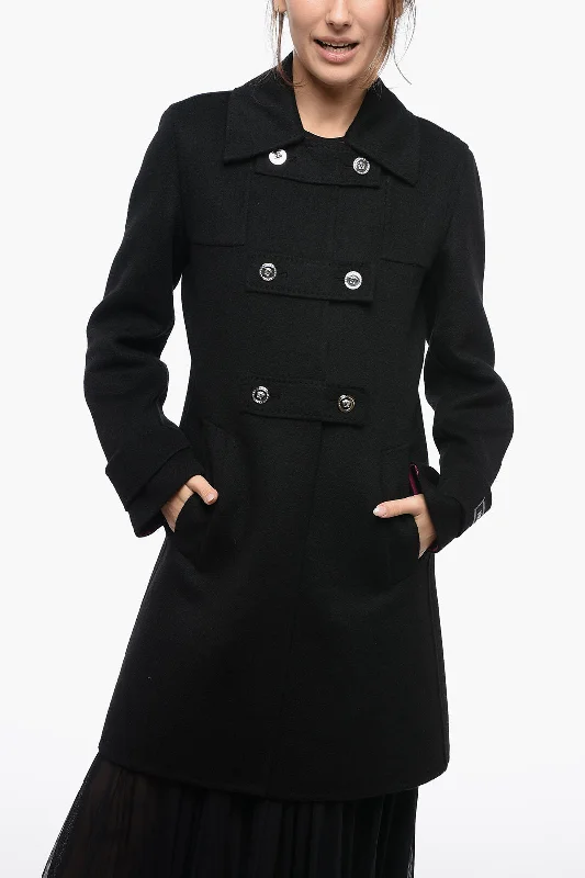 Versace Wool Double-breasted Coat with MEDUSA Buttons 42 Italian size