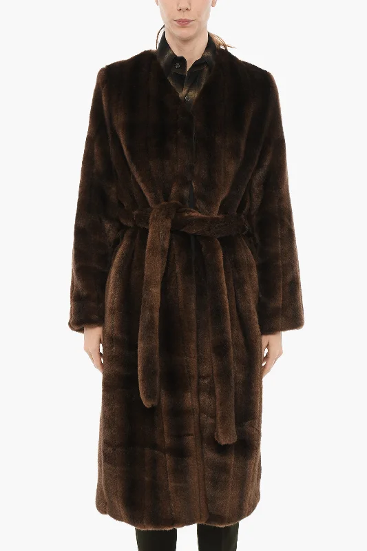 HALFBOY Faux Fur Coat With Hidden Closure M Standard size