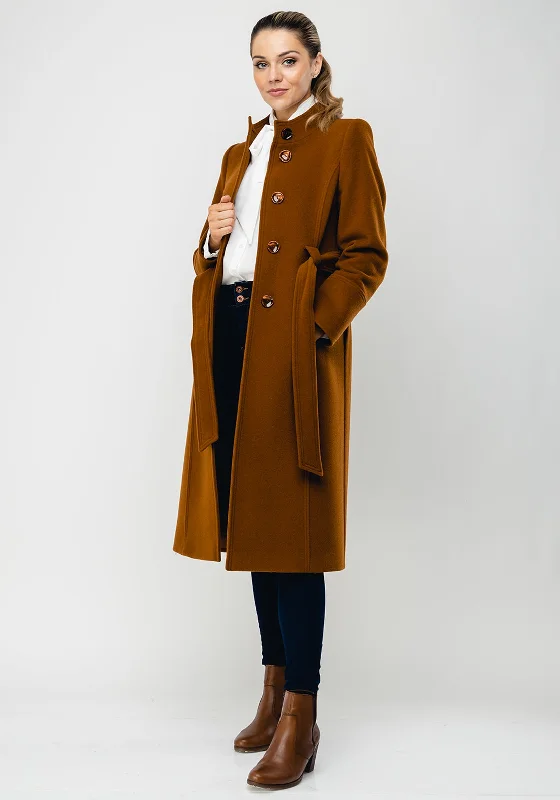 Christina Felix Belted Wool & Cashmere Coat, Brown