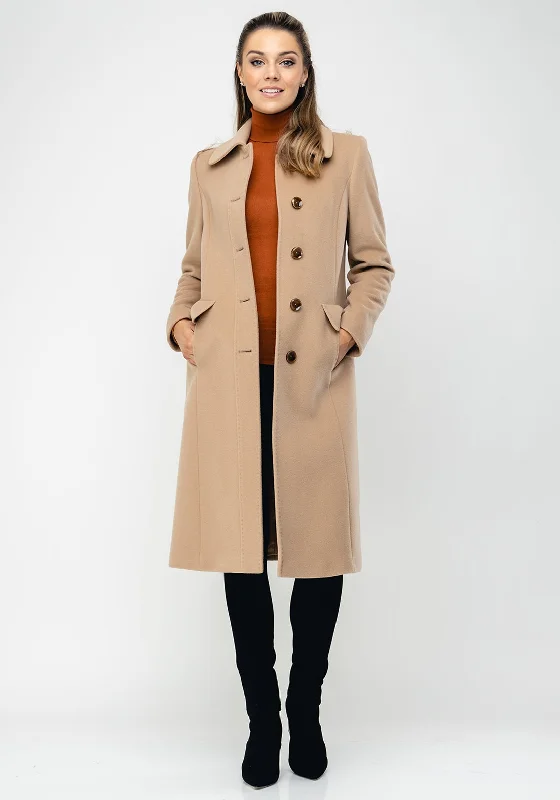 Christina Felix Classic Wool & Cashmere Coat, Camel