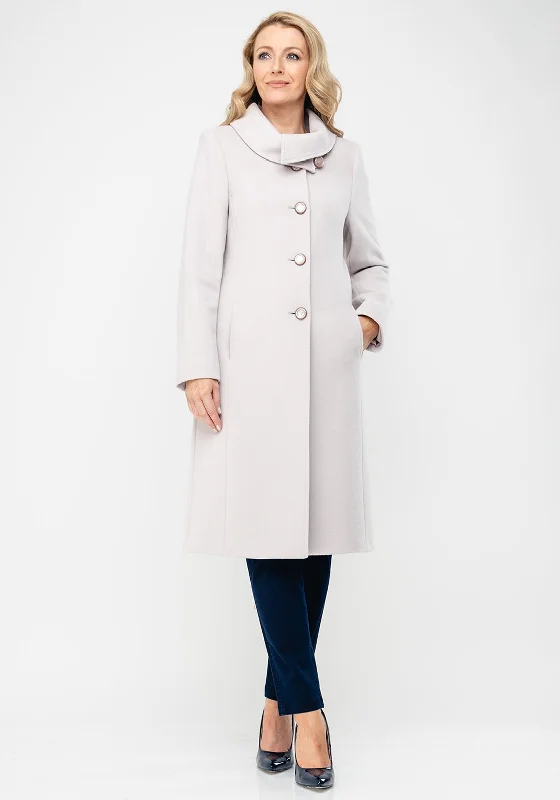 Christina Felix Shawl Collar Wool & Cashmere Coat, Beige