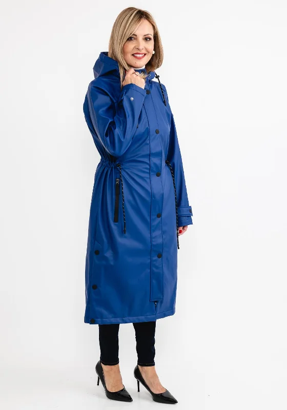 Frandsen Water Resistant Extra Long Raincoat, Ink Blue