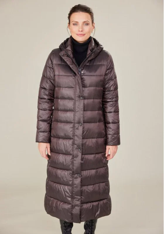 Green Goose Extra Long Puffer Coat, Brown