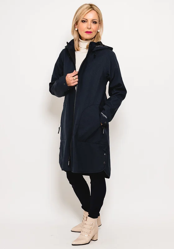 Ilse Jacobsen Rain 128 Long Raincoat, Dark Indigo